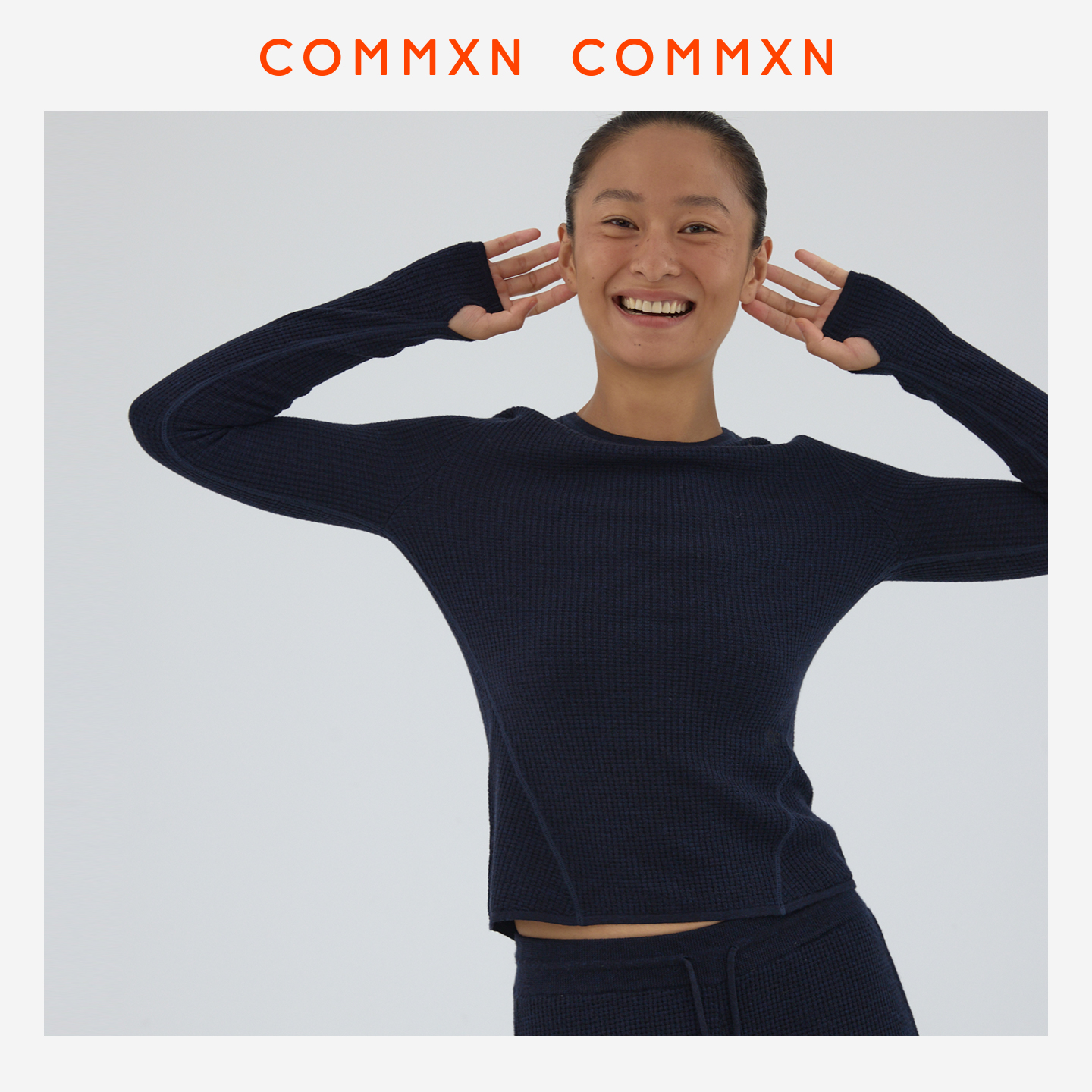 COMMXN·律动华夫格羊毛套头衫休闲百搭针织毛衣2025冬季新款女装