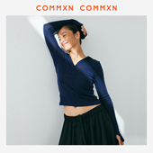 上衣休闲运动百搭修身 2026春季 新款 COMMXN·伸展羊毛连帽长袖 女装