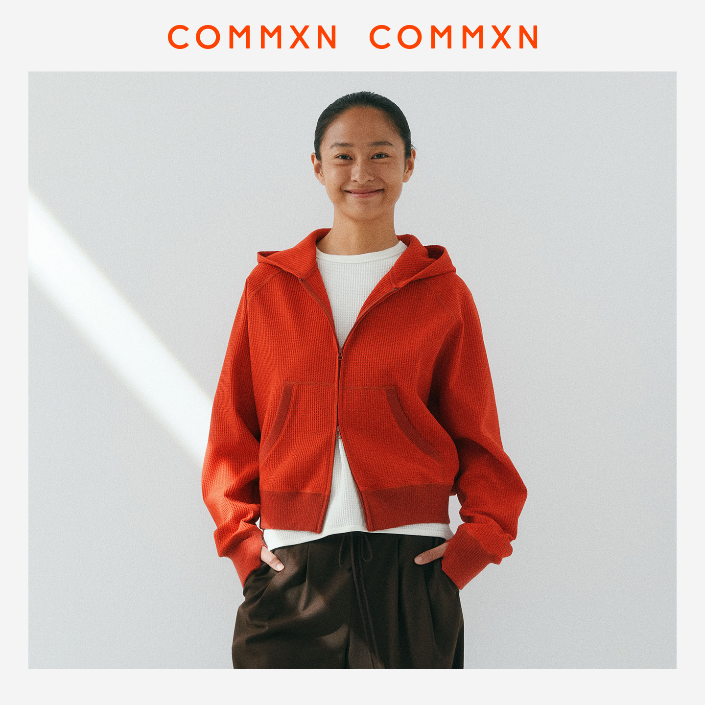 COMMXN&middot;律动华夫格卫衣长袖裤子外套舒适休闲运动套装26春季新款