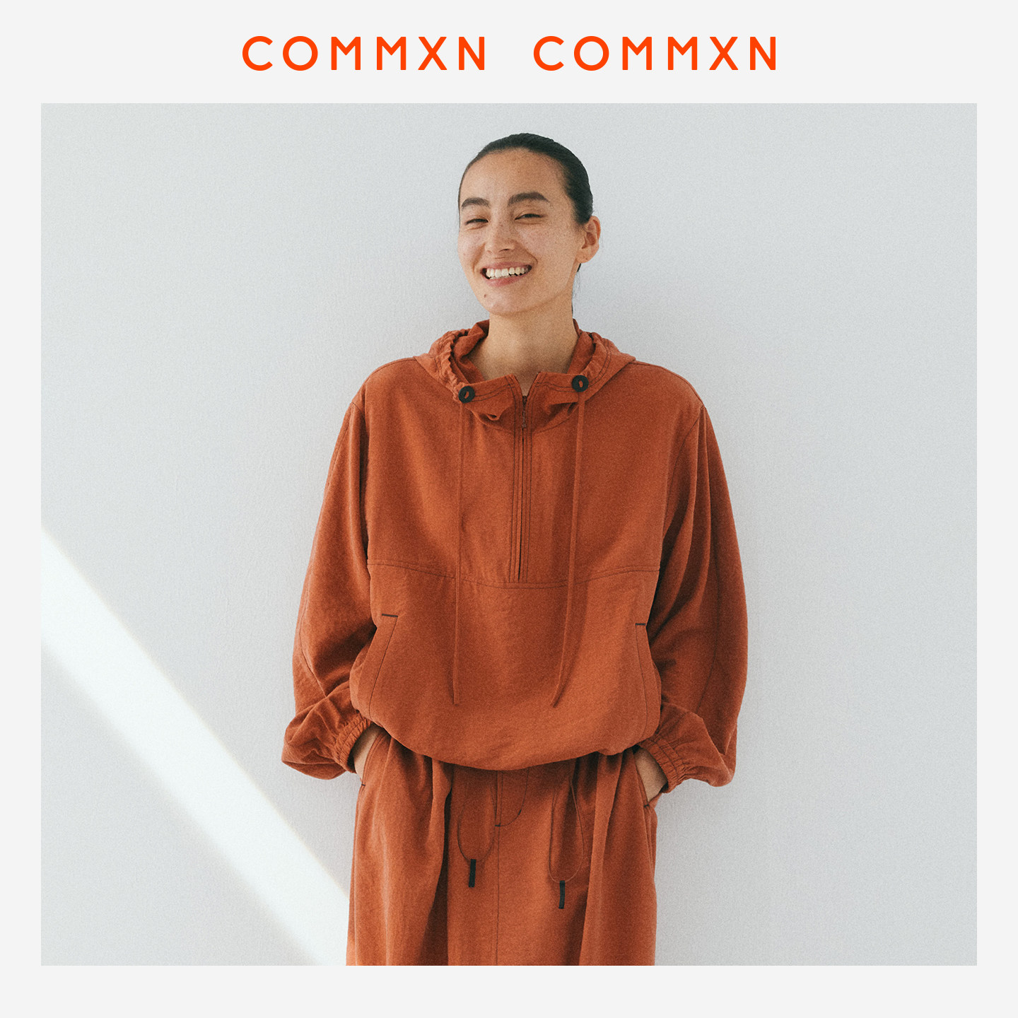 COMMXN&middot;活力干丝套头衫简约休闲宽松连帽上衣2026夏季新款女装