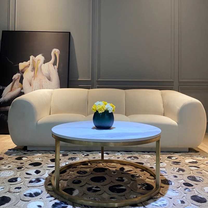 北欧轻奢现代客厅小户型转角设计师家具别墅区住宅区网红沙发