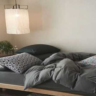 极简轻奢A类135g全棉针织棉天竺棉柔软透气裸睡床上用品四件套1.8