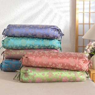 新款荞麦枕贡缎提花可调节高度糖果枕头颈椎专用枕腰靠枕芯贡