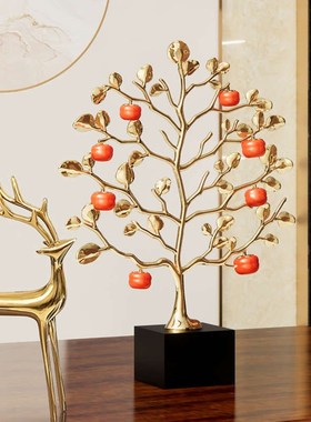 发财树摆件高档轻奢酒柜工艺品客厅玄关电视柜办公室Z家居装饰品