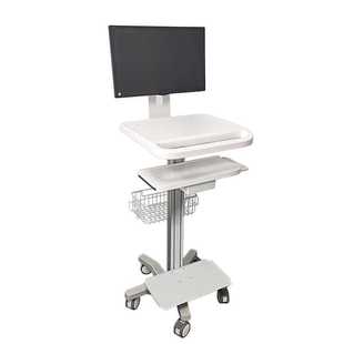 加工定制笔记本查房车心电图台车移动护理工作站一体机电脑推车