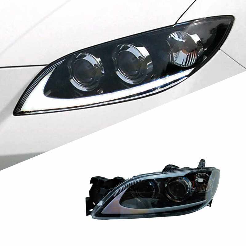 适用于06-12款马自达3大灯总成老马3改装LED日行灯转向双透