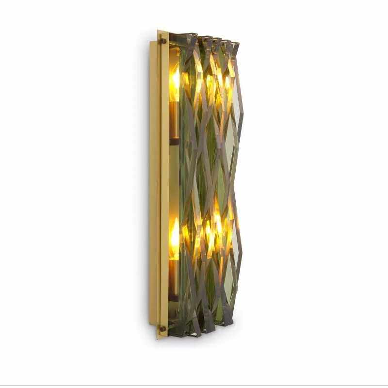 后现代新古典奢华水晶壁灯客厅背景墙灯简约美式设计师别墅大壁灯