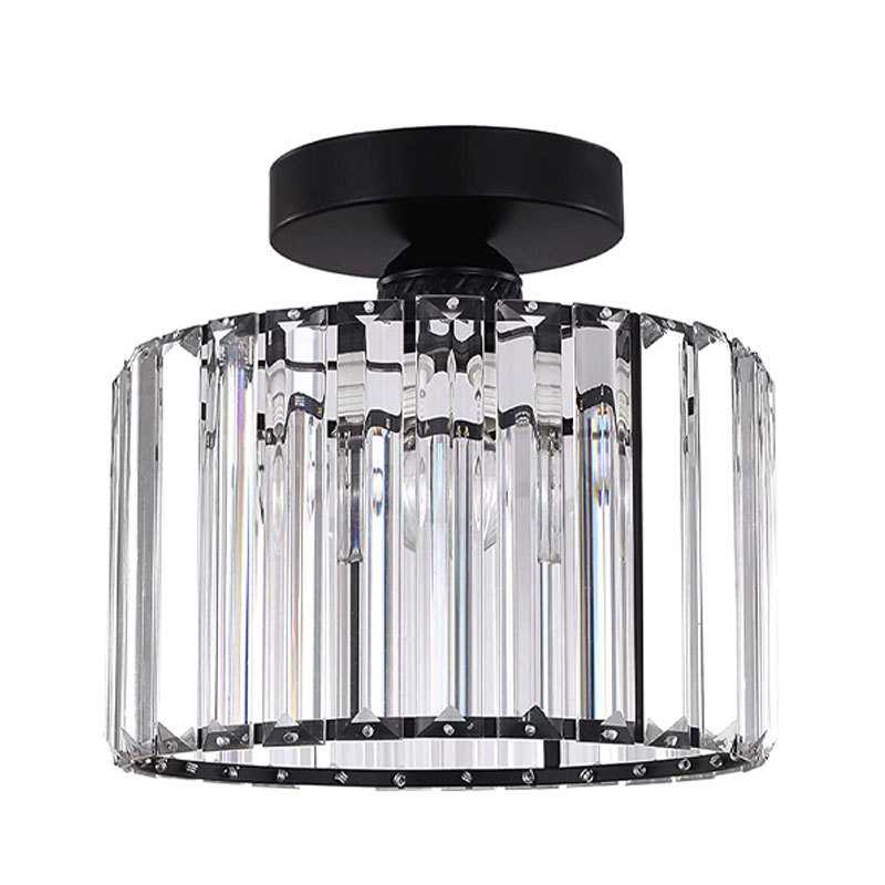 美式轻奢现代简约风110v LED客厅卧室书房走廊过道玄关水晶吸顶灯