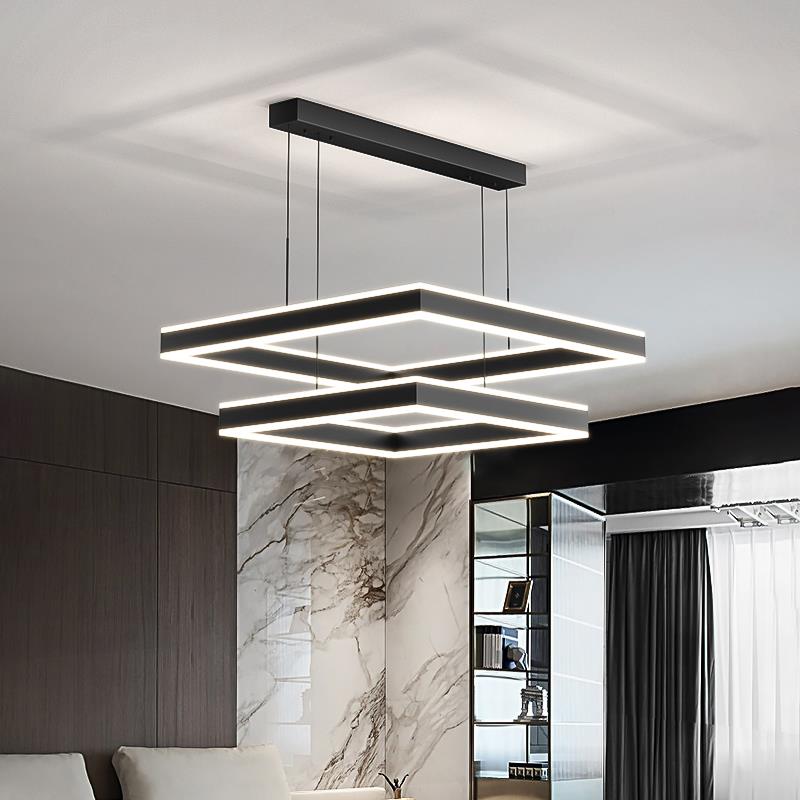 广东中山2023新款现代简约灯具大全大气大厅主灯方形客厅吊灯