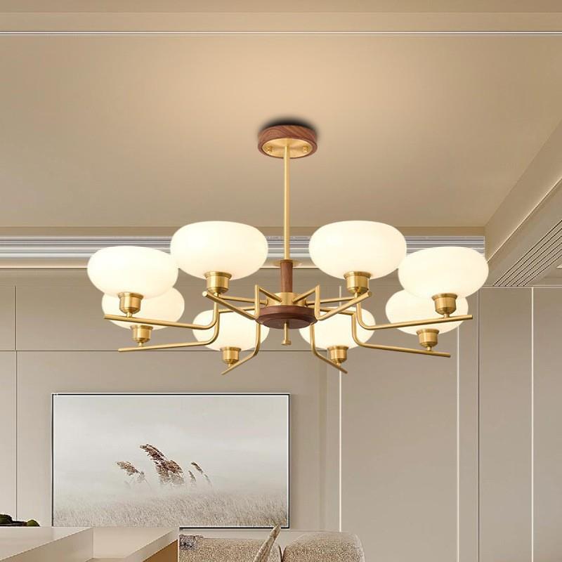 法式客厅吊灯中古现代卧室书房实木吊灯北欧复古设计师包豪斯灯具