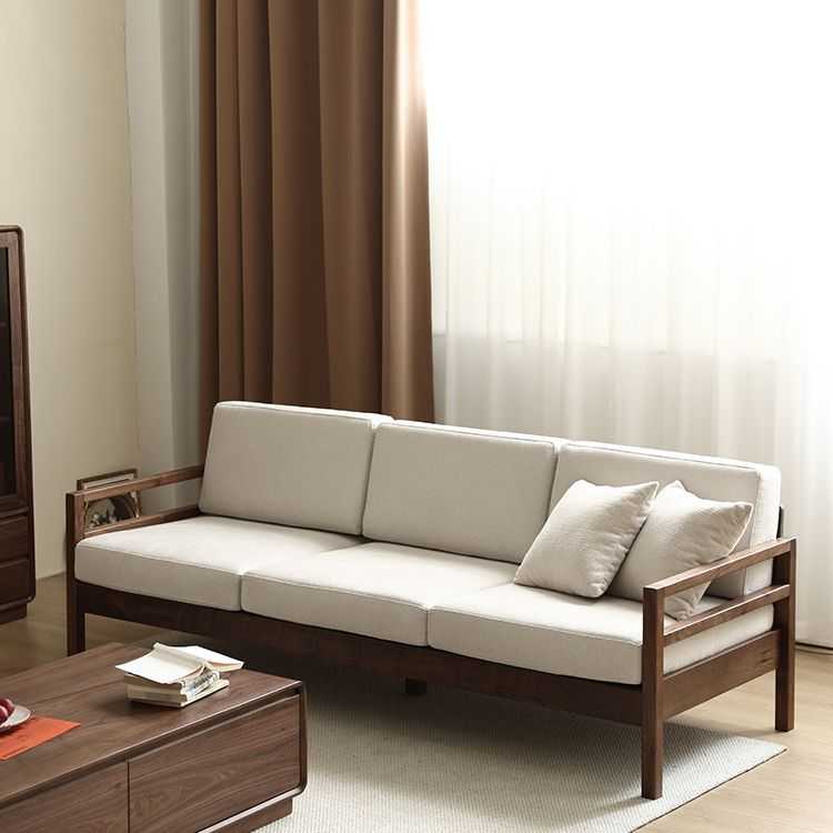 北美黑胡桃木沙发北欧全实木客厅家具现代简约小户型沙发冬夏两用