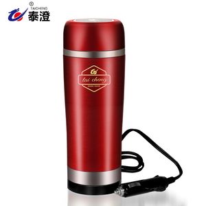 泰澄车载电热杯汽车m烧水壶304不锈钢车用热水保温杯12V汽车水杯