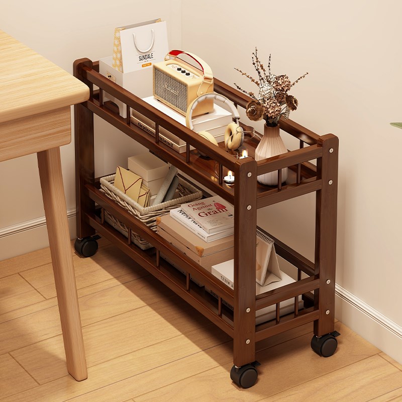 小推车家用可移动l小型夹缝置物架简易非实木收纳架书桌边几储物
