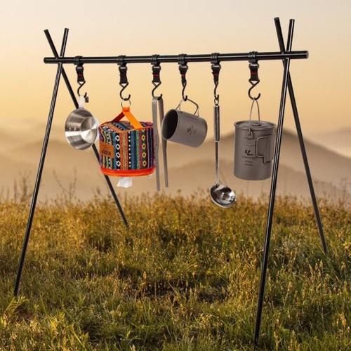 户外三角挂架折叠挂钩架子露营置物架野餐具挂钩架收纳架野营装备