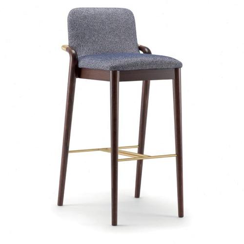 新中式实木轻奢吧台椅北欧简约酒吧椅子吧台凳家用休闲凳前台凳子