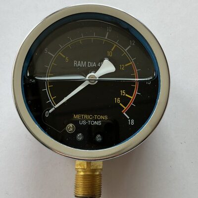 雷派压力表0-16metric-tons0-18us-tons;φ100mmM20×1.5充油防震