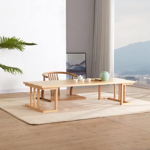 新中式榻榻米茶几实木阳台飘窗茶桌炕几矮桌茶台和室几桌长条禅桌