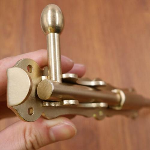 中式明装仿古大地插木门全铜门栓户外老式门锁扣花园别墅可上铜锁