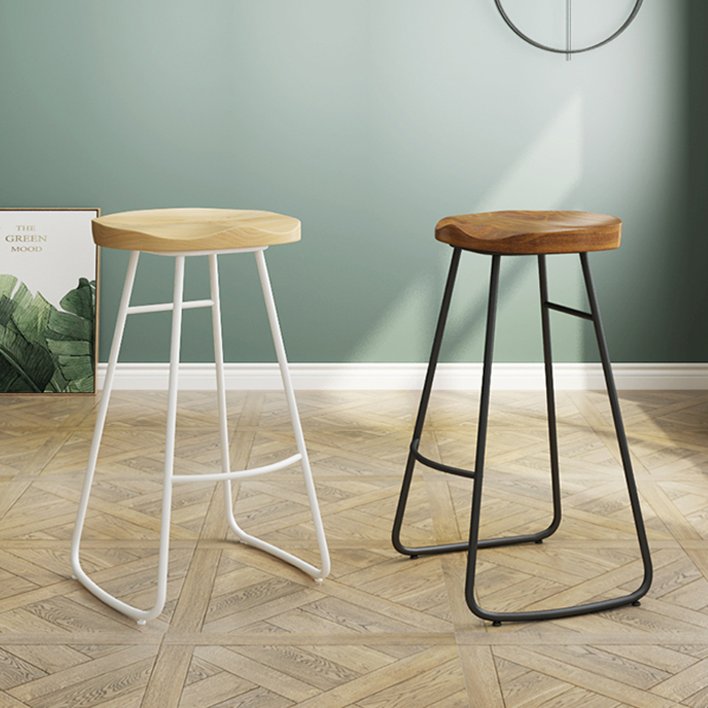 实木吧台椅北欧高脚n凳高椅子吧台凳简约现代个性创意吧凳前台吧