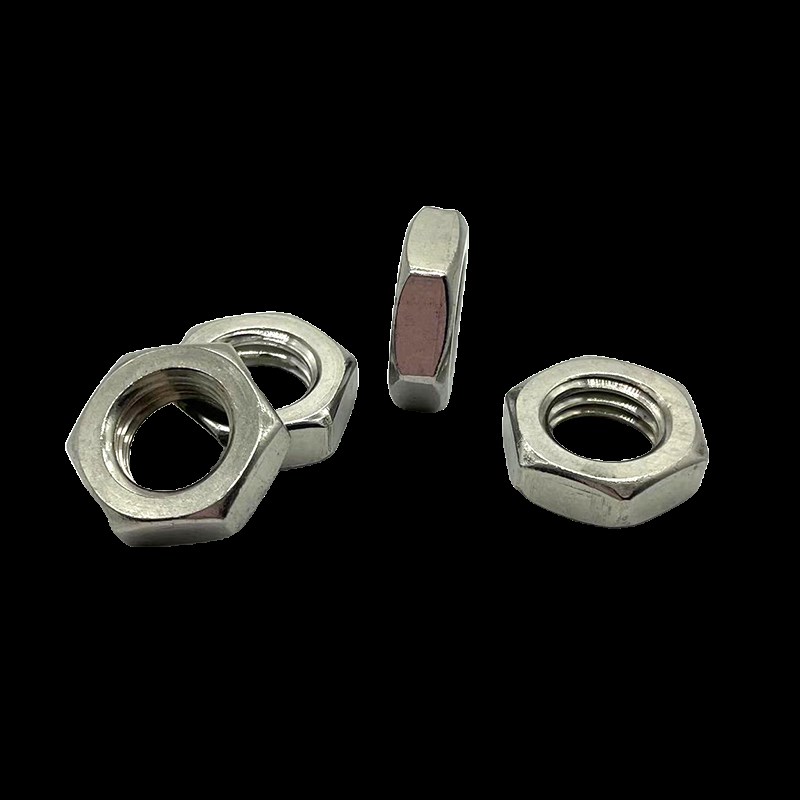 304不锈钢DIN439薄螺母p六角薄螺母 扁螺母M5M6M8M10M12M14M16M20