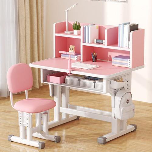 儿童书桌家用写字桌学习桌可升降课桌椅培训桌书架小学生写作业桌