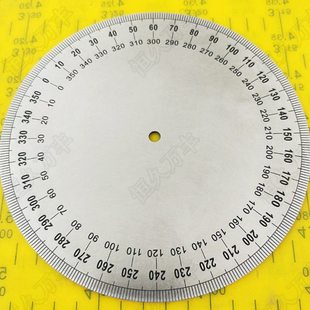 顺时针刻度盘机械测量配件不锈钢圆弧角度盘角度圆盘160#6#2#116