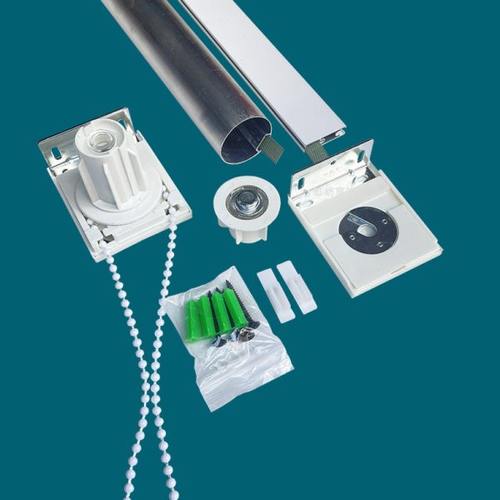 窗帘卷帘卷管转轴配件手拉窗帘上下杆轨道拉珠广告背景布安装配件