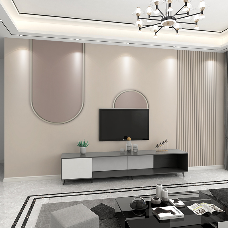 壁纸3d立体现代简约轻奢格栅电视C背景墙壁布客厅壁纸卧室墙布壁