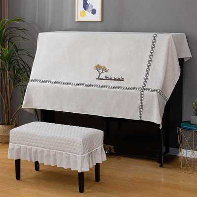 新款钢琴防尘半罩现代简约时尚钢琴套盖布北欧琴凳套盖布代发