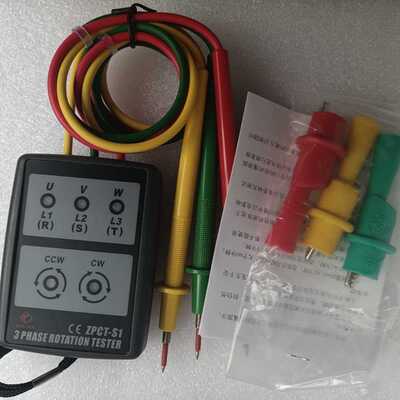 跨境三相交流相位仪数字式相序仪相序表 直流交流相序计 ZPCT-S1