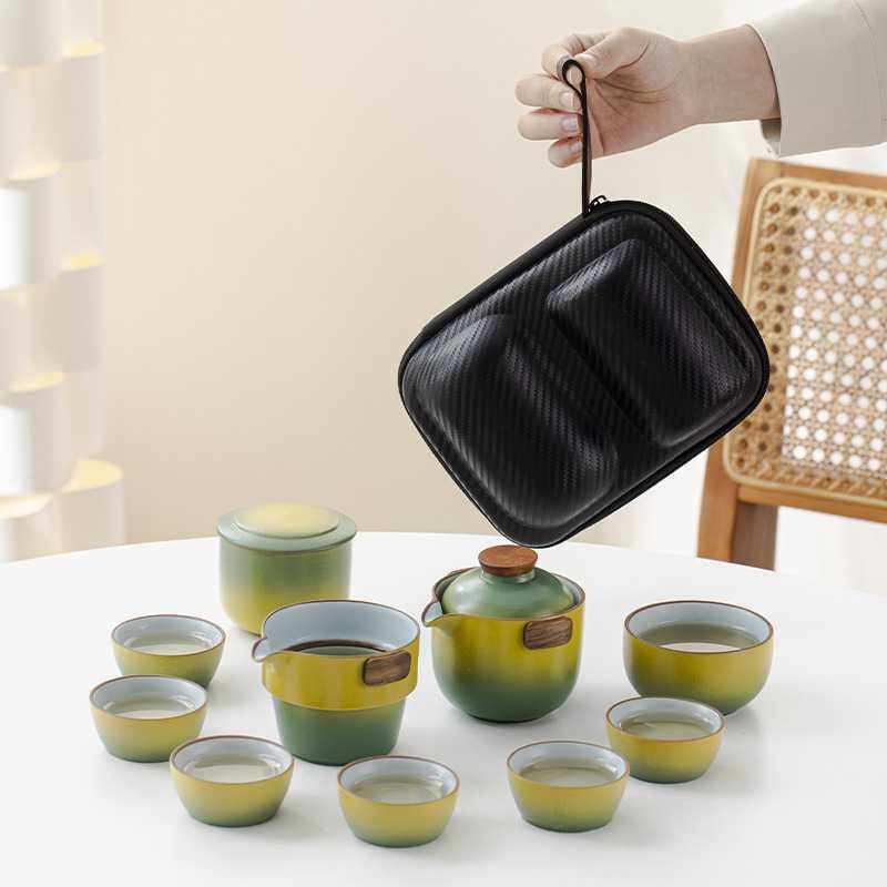 旅行茶具套装杯青韵渐变快客杯一壶八杯便携式户外露营旅行快客杯,农机/农具/农膜,其它农用工具,淘宝优惠券,粉丝福利购,淘宝优惠卷
