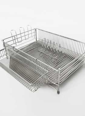 304不锈钢沥水架厨房收纳整理置物架drainer rack单层碗架沥水篮