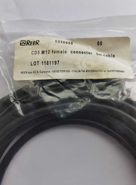 连接线 5芯 REER CD5 M12 female connector 5m cable 1330950