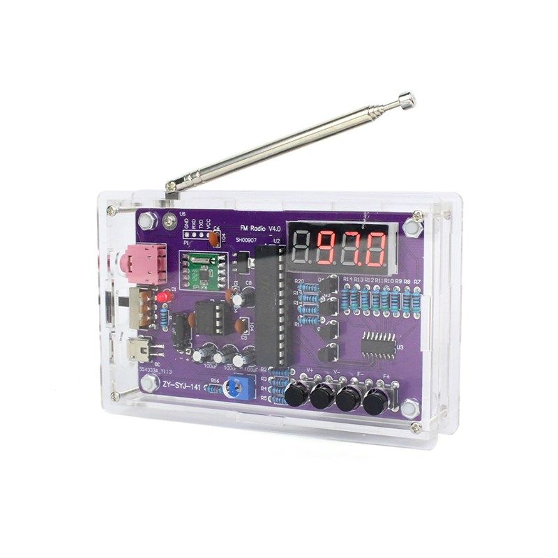 (散件)收音机组装套件 FM调频数码管显示单片机教学电Z子制作焊接