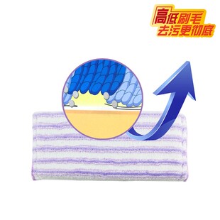 妙洁夹布平板拖把替换布家用夹毛巾实木地板瓷砖拖地神器懒人墩布