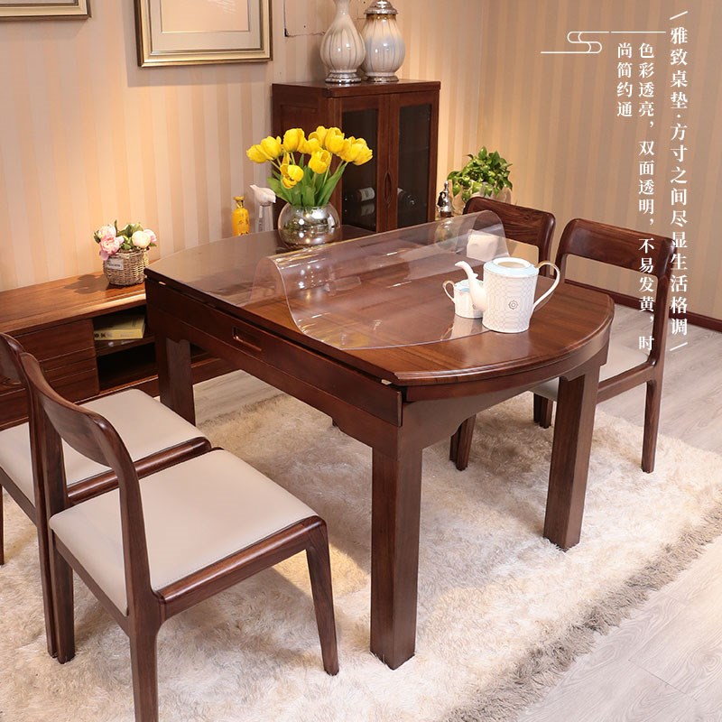 *椭圆形PVC软玻璃防水防油防烫防油免洗透明桌垫塑料餐桌垫水晶板