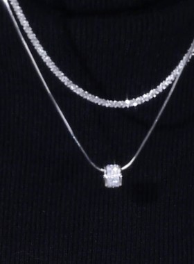 设计感双层叠戴满天星小蛮腰项链女新款高级感气质锁骨链毛衣配饰