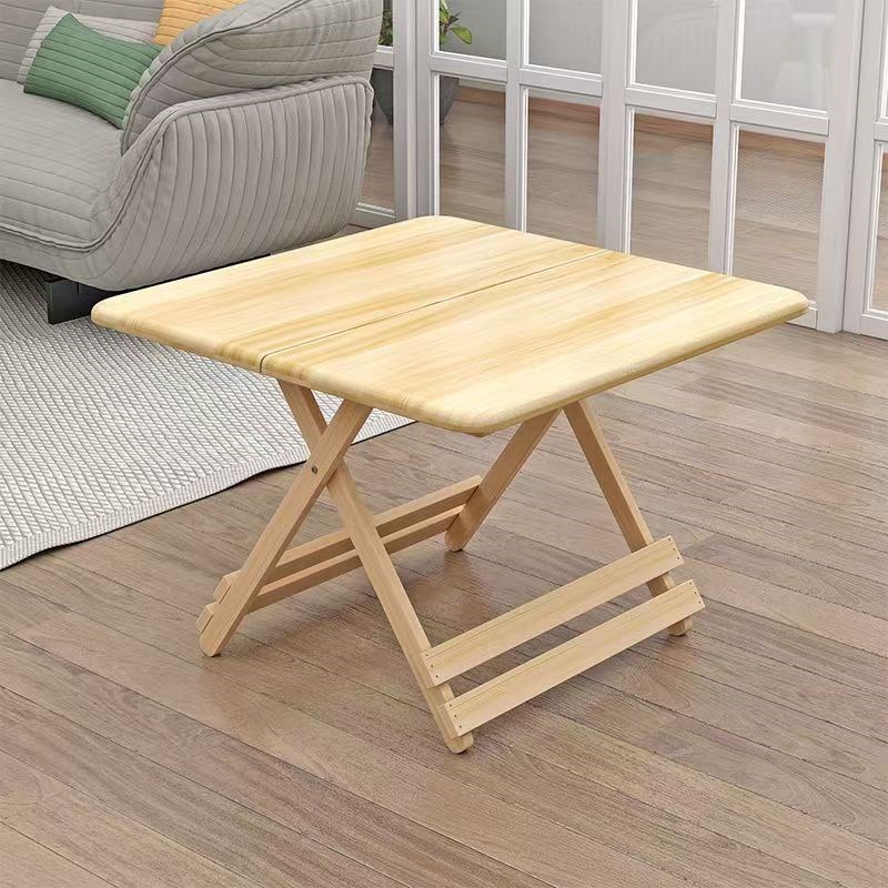 实木可折叠桌家用小户型吃饭餐桌建议正方形饭桌租房便携式小桌子