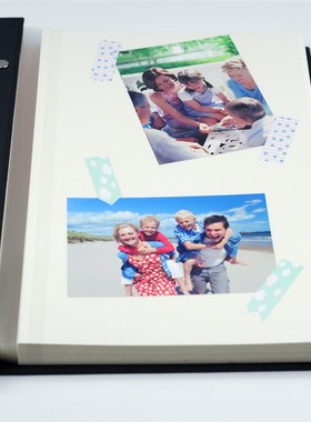 巧印像黑色纸面相册自粘贴式覆膜影集贴画票据收集本