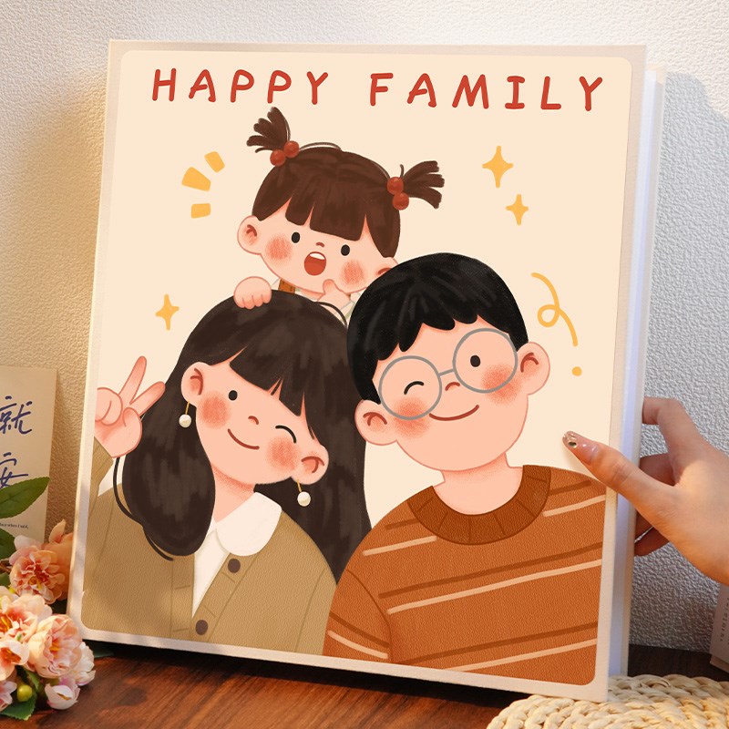 宝宝家庭相册本大容量混合尺寸纪念册成长记录本5寸6寸照片收纳本