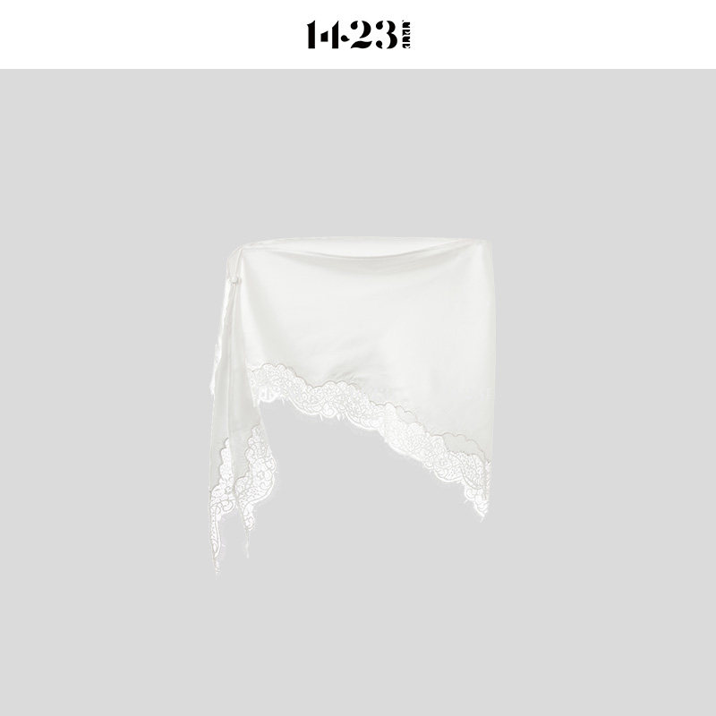 1423【蕾丝屁帘】时髦百搭不规则蕾丝屁帘时尚搭配白色新潮披肩