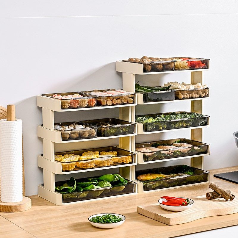 配菜盘多层置物i架厨房厨房用具大全多功能火锅备菜盘分格收纳神