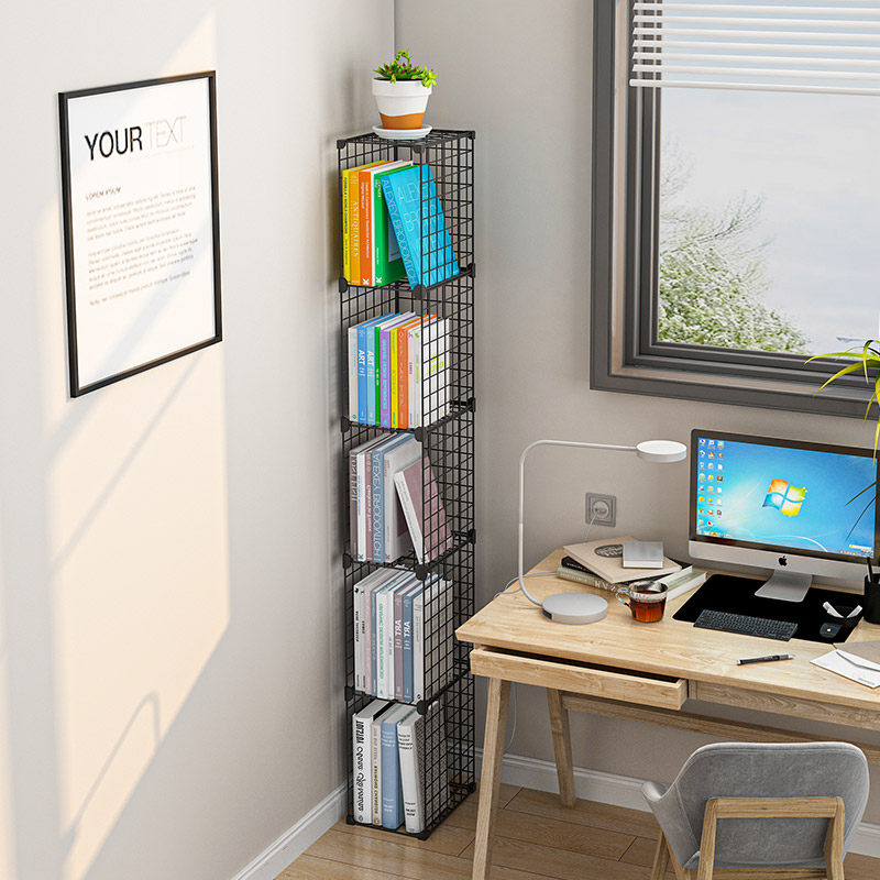 书架落地夹缝窄缝书柜收纳u置物架家用儿童卧室简易多层桌面储物
