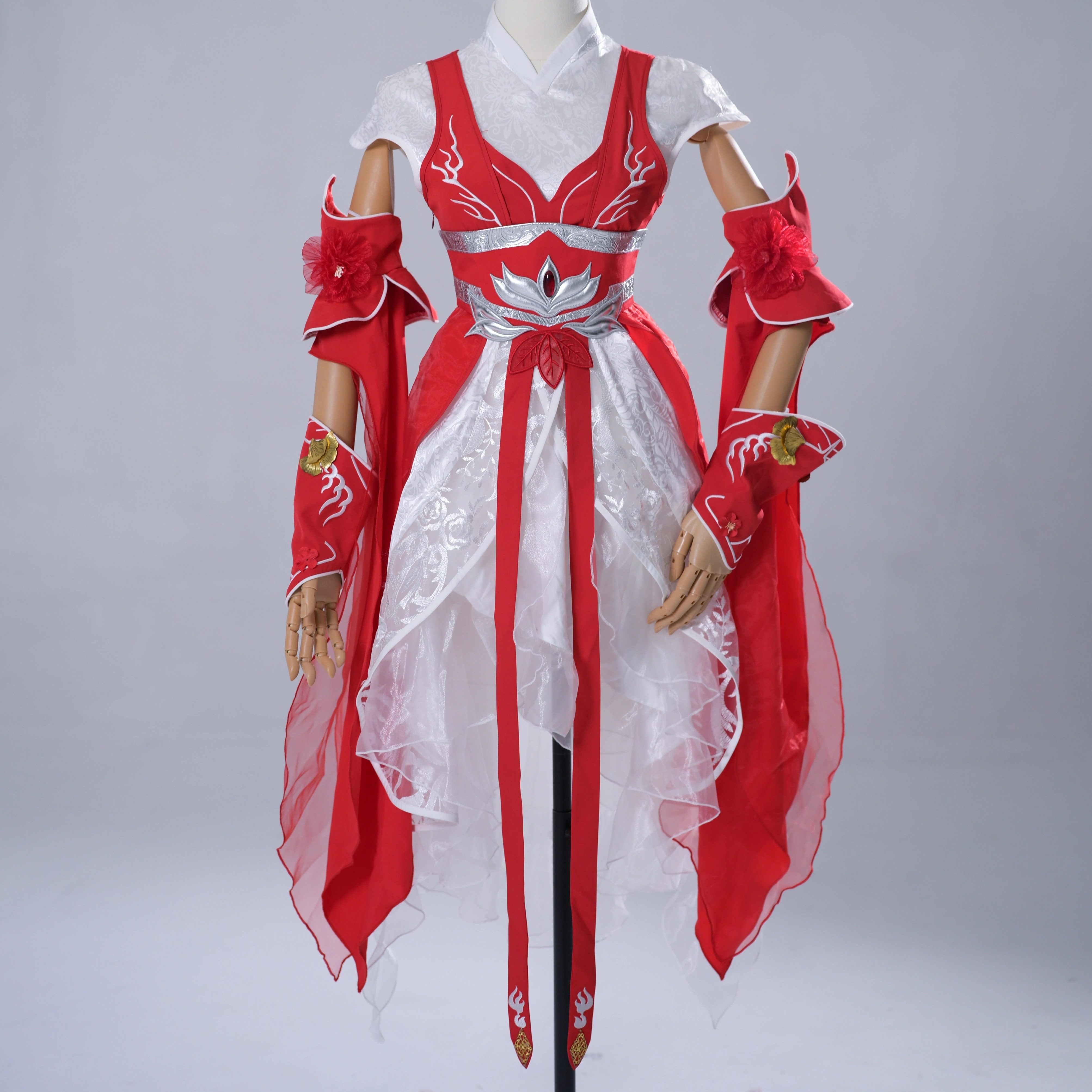 COS匠 完美世界火灵儿 幼年小小灵cosplay国漫连衣裙C服全款