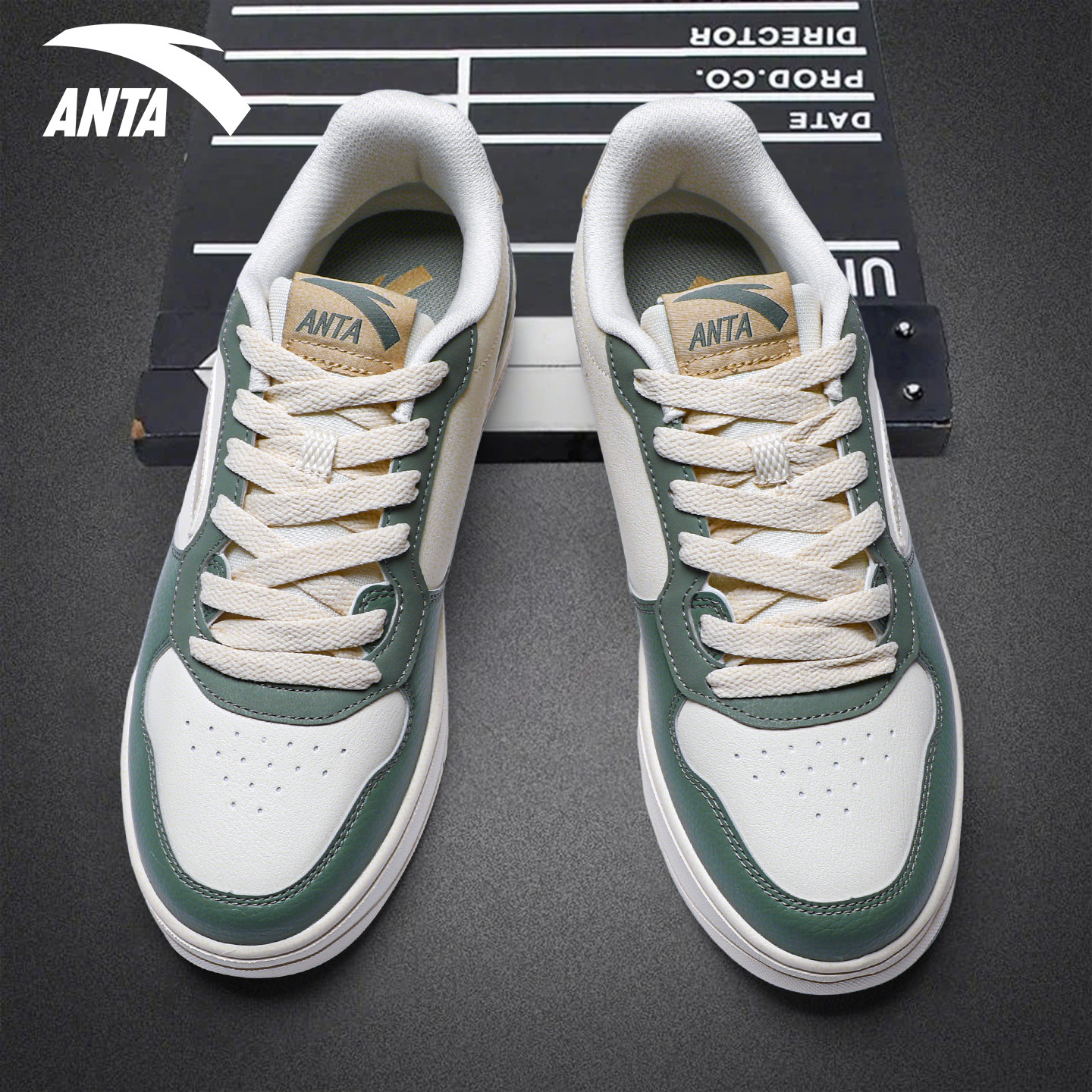 安踏板鞋潮流休闲鞋青少年厚底增高鞋复古百搭新款鞋子男士运动鞋