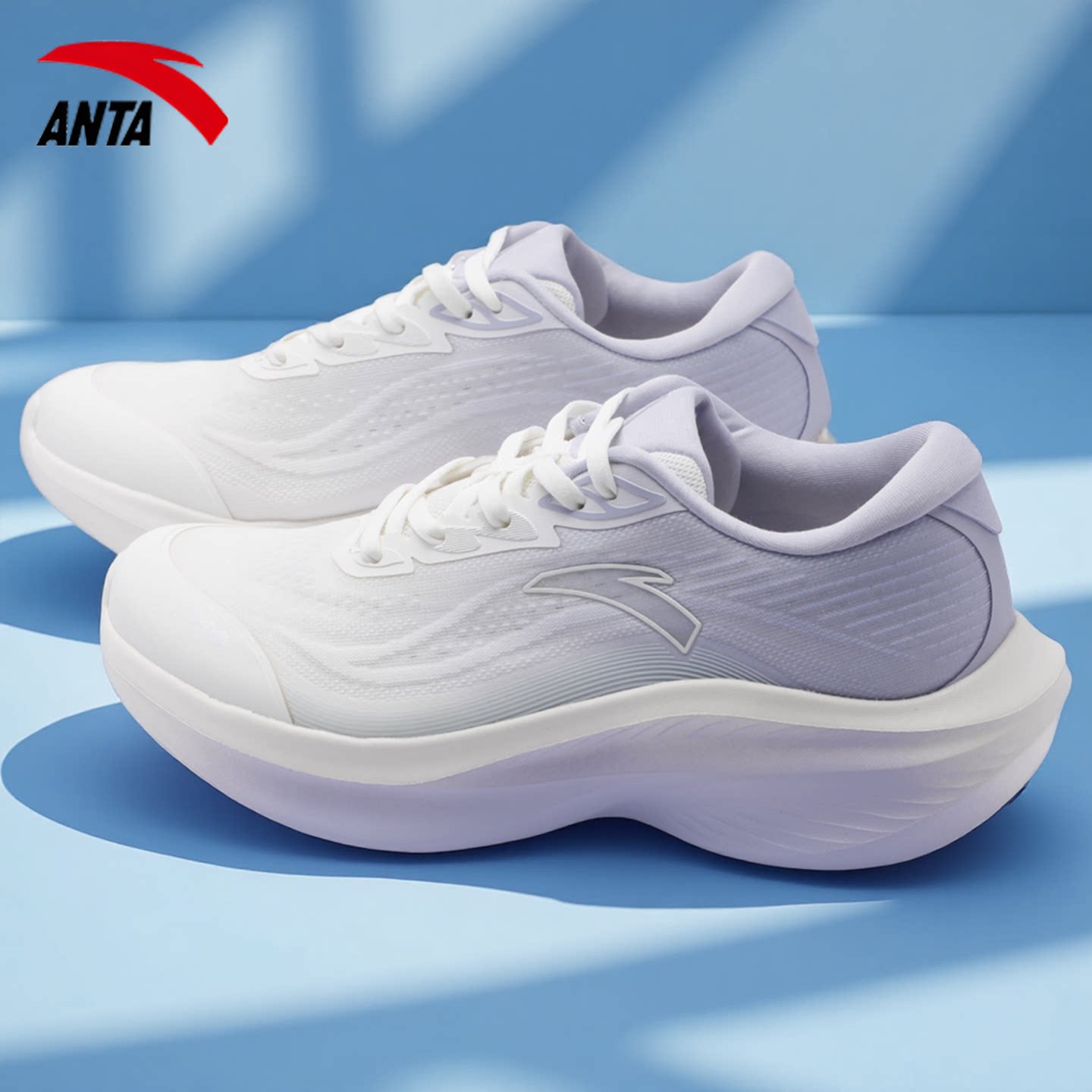 安踏叶子7新款跑步鞋官方正品夏季透气厚底鞋子女鞋跳绳女运动鞋