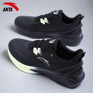 安踏毒刺青少年运动鞋男初中学生专用跑步鞋2026新款皮面黑色男鞋