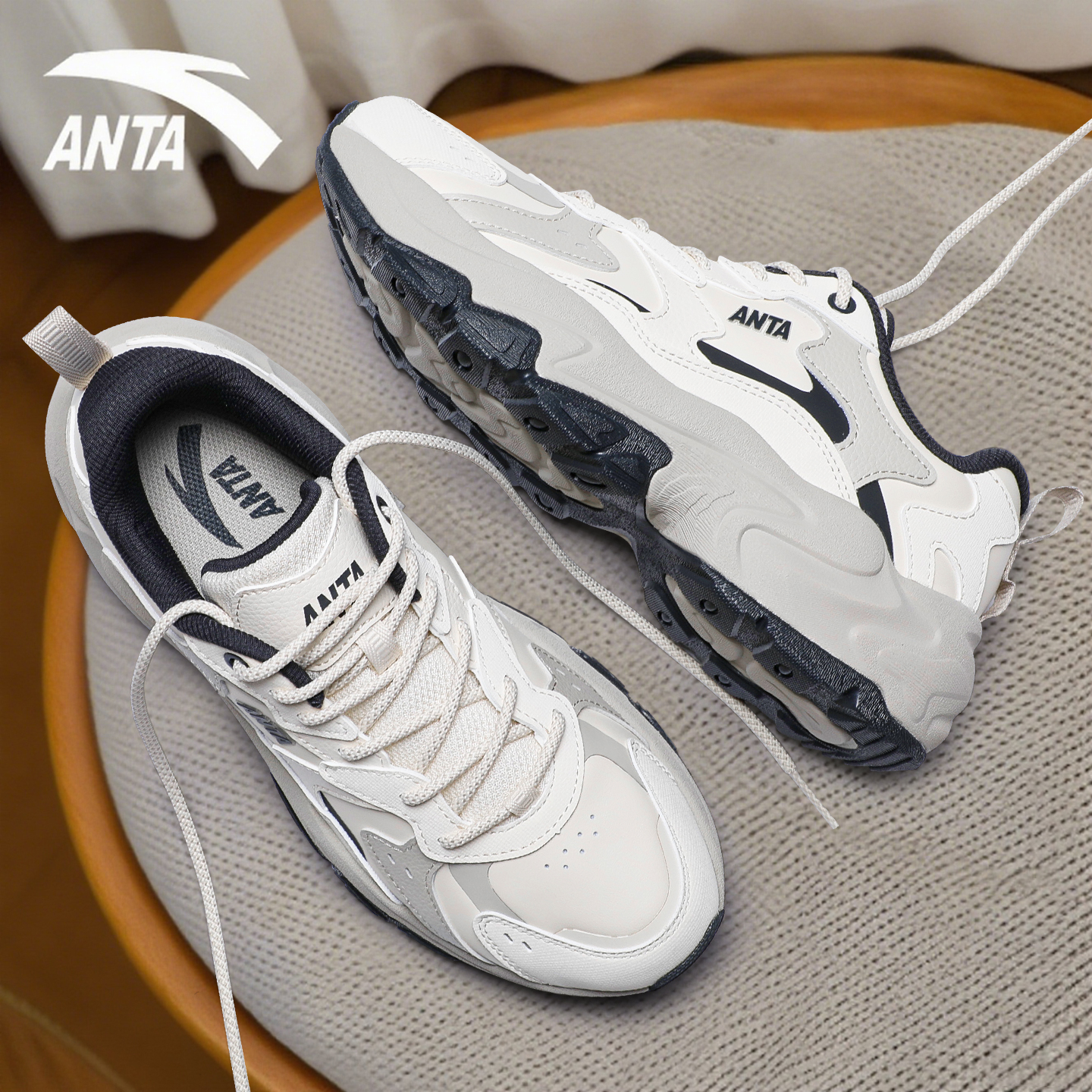 安踏男鞋厚底运动休闲鞋官方正品