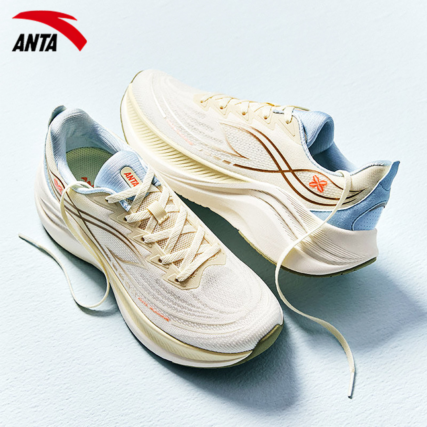 安踏叶子6女款减震跑步鞋软底轻便百搭休闲鞋夏季透气女士运动鞋