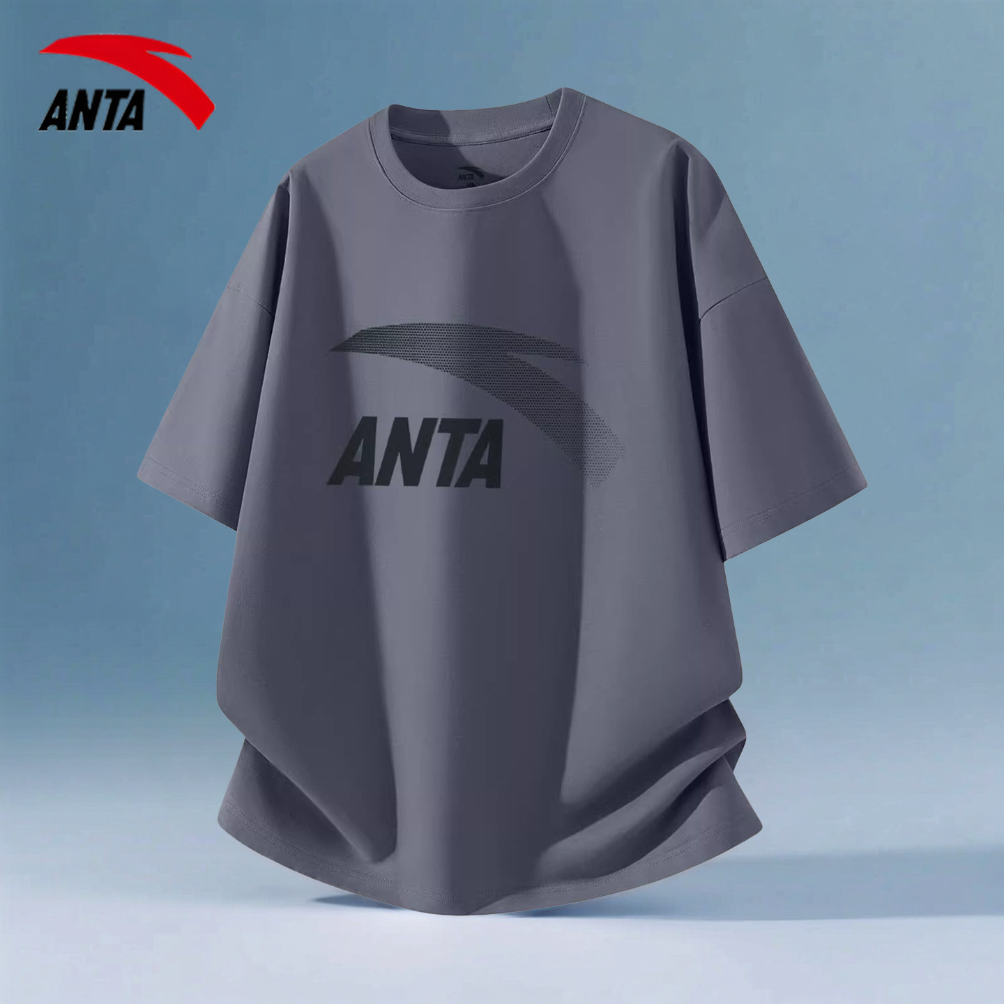 安踏运动T恤2026新款男装上衣夏季透气宽松大logo潮流休闲服短袖